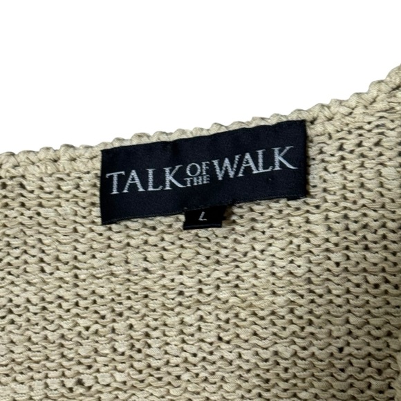 VTG Y2K Talk The Walk NWT Beaded Jewel Trim Cropped Knit Cardigan Sz L Ethereal - Picture 6 of 10